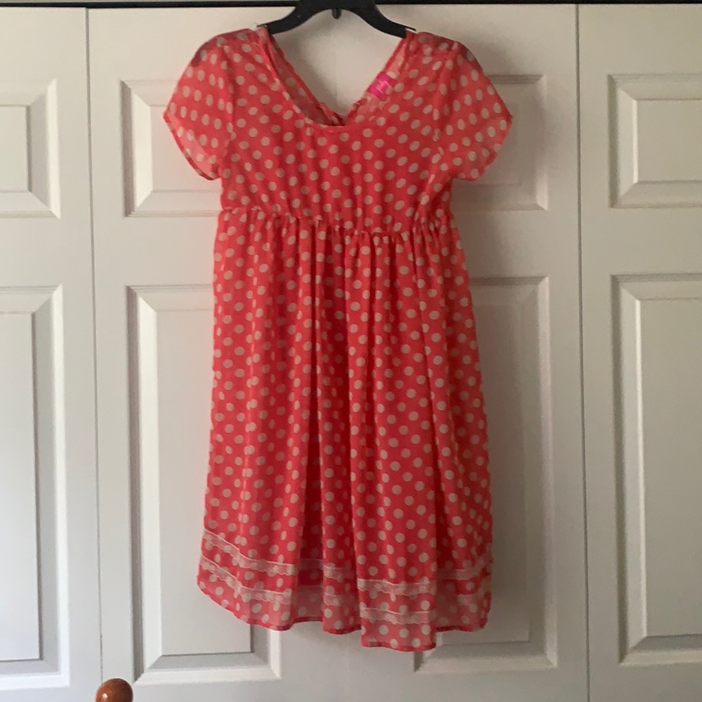 Peach and tan dress by pinky in the size 16.